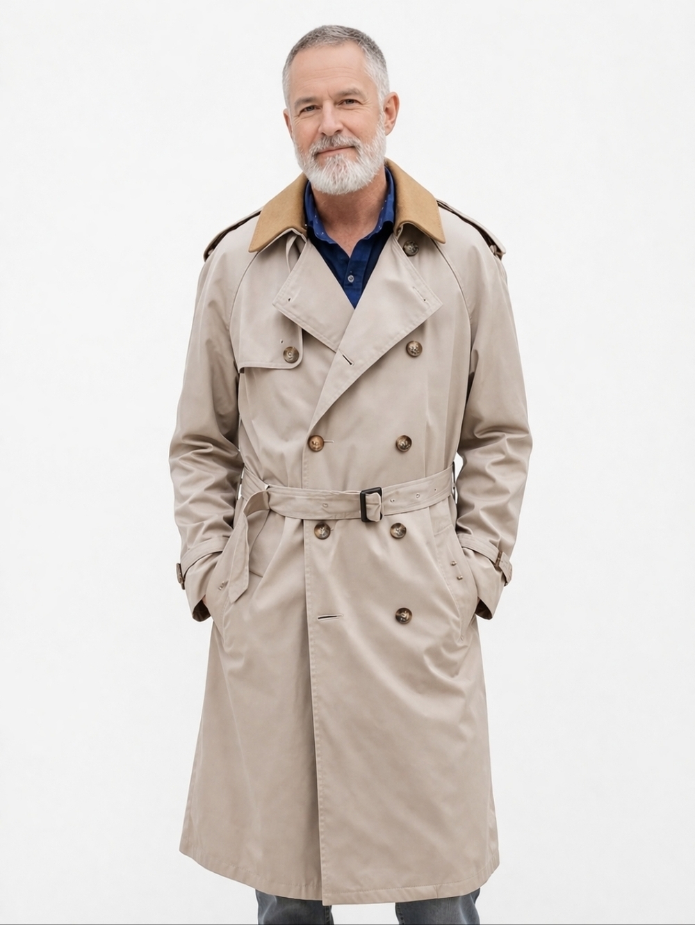 Lauren Ralph Lauren  Khaki All Season Lined Trench‎ Coat 40 R